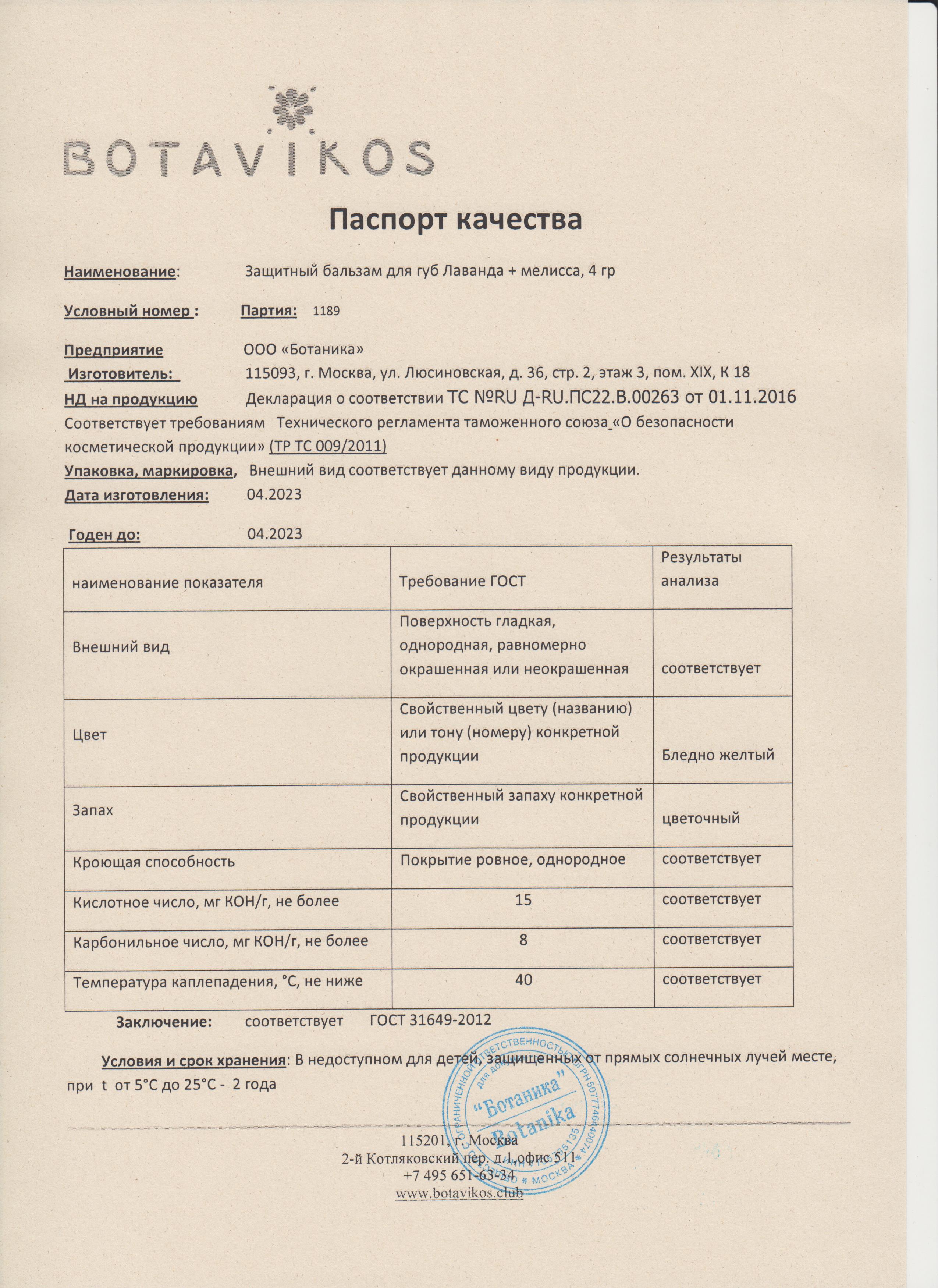 Паспорт №042023